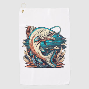 Fishing Love Fish Golf Towel