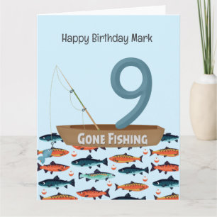 Fishing  Lover 9th Birthday  Card