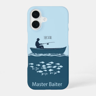 Fishing lover, blue iPhone 16 case