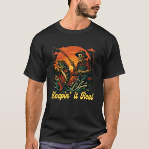Fishing Lover Fisherman Skeleton Lake Life Keepin' T-Shirt