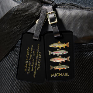 Fishing Lover Luggage Tag – Trout Fishing Design  