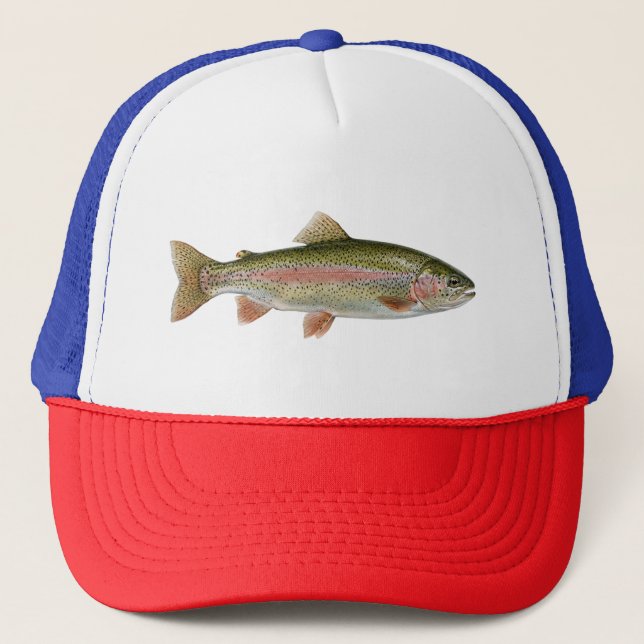 Fishing Lover  – Trout Fishing Design Trucker Hat (Front)