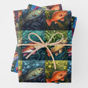 Fishing Lover  Wrapping Paper Sheet