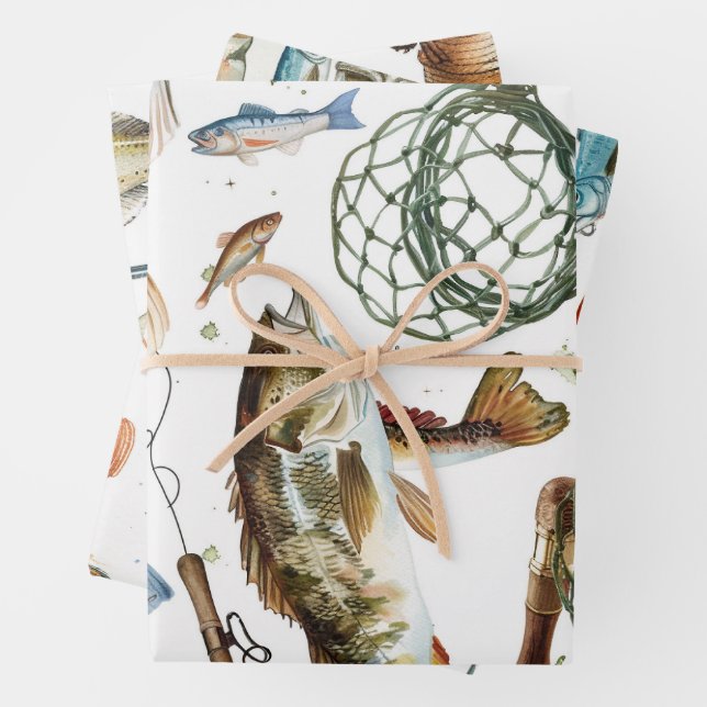 Fishing Lover  Wrapping Paper Sheet (In situ)