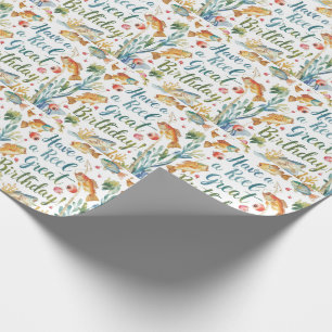 Fishing Lovers Birthday themed Wrapping Paper