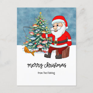 Fishing Lovers Christmas Holiday with Santa Fish