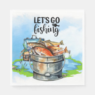 Fishing Lovers Reel in the Charm:  Napkin