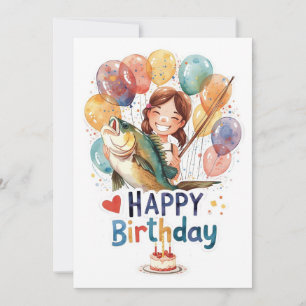 Fishing Lovers themed go fishing on his birthday  Card