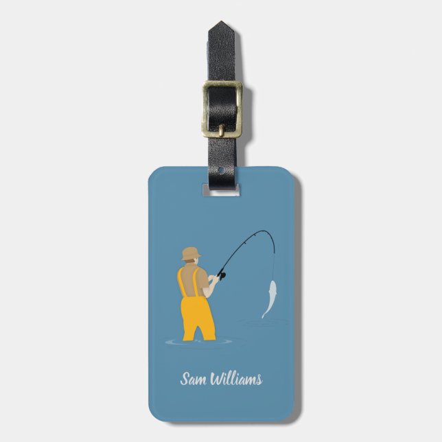Fishing Luggage Tag (Front Vertical)