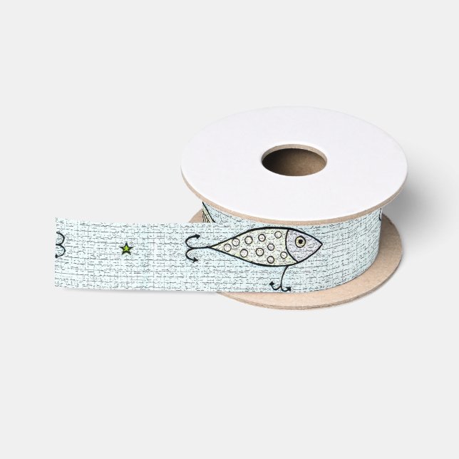 Fishing Lure 1.5 inch satin ribbon (Spool)