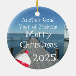Fishing Lure "Another Good Year of Fishing" Ceramic Ornament