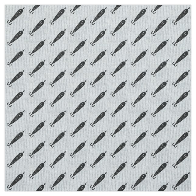 Fishing Lures Design Fabric (Swatch)