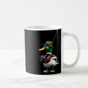 Fishing Mallard Duck Funny Cool Fishing Fisherman  Coffee Mug