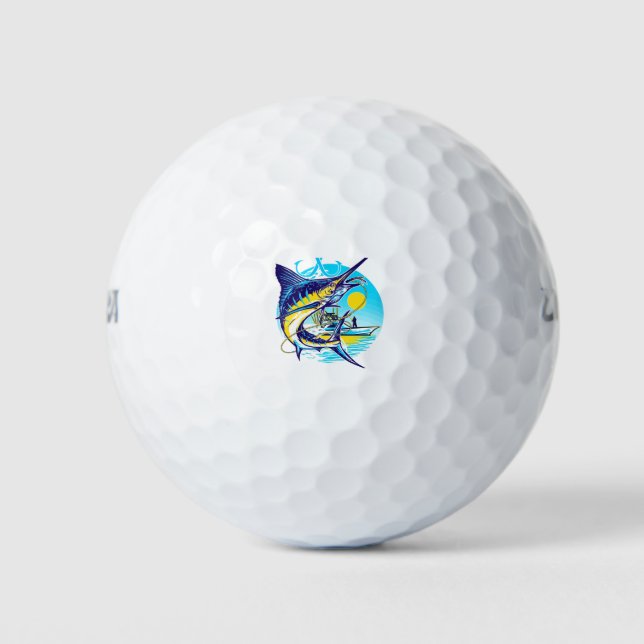 fishing marlin golf balls (Front)