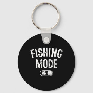 Fishing Mode On Funny Fisher Gift Fisherman Dad An Keychain