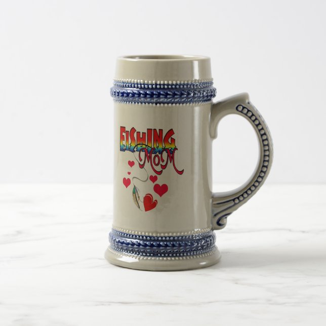 Fishing Mom Apparel Beer Stein (Right)