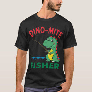 Fishing Montage, Six Year Old Boy Fishing Trip T-Shirt