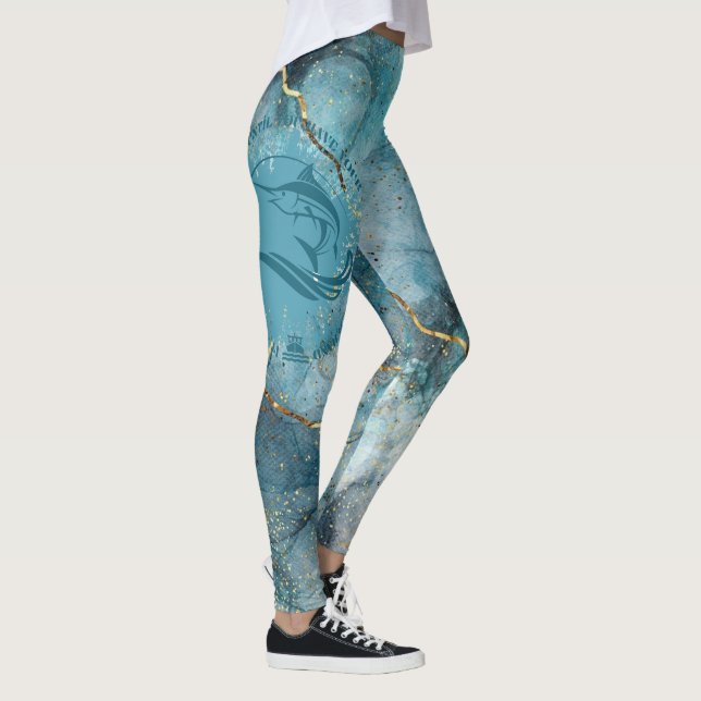 Fishing Motivation| Marlin fish | It always seems Leggings (Right)