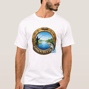 Fishing My Way of Life" Porthole Tee