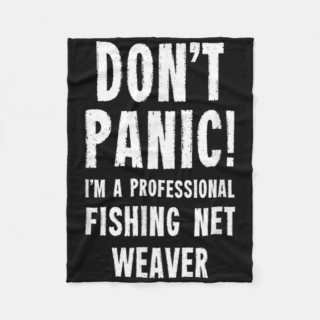 Fishing Net Weaver  Fleece Blanket (Front)
