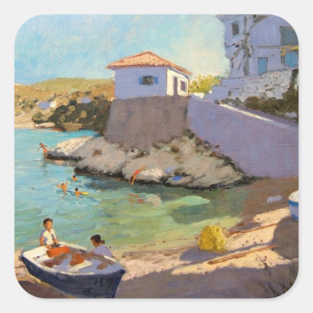 Fishing Nets Samos 2005 Square Sticker (Front)