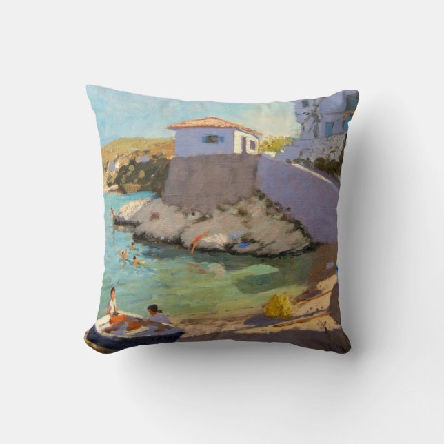 Fishing Nets Samos 2005 Throw Pillow (Front)