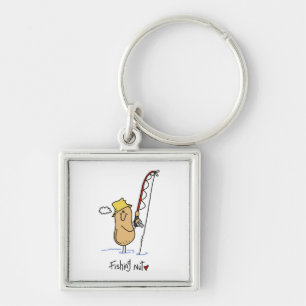 Fishing Nut T-shirts and Gifts Keychain