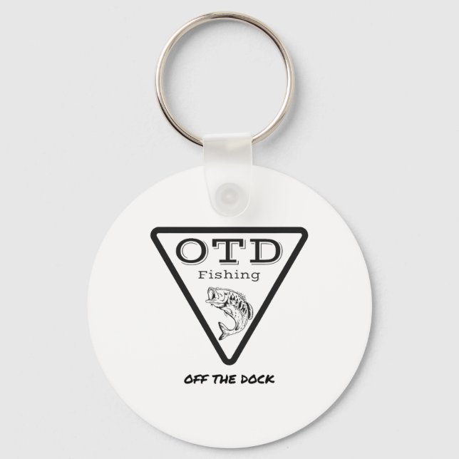 Fishing Off The Dock  Keychain (Front)