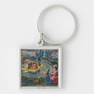 Fishing on a Lake at Night, plate 101 from 'Venati Keychain