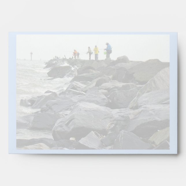 Fishing on the Jetty Barnegat Inlet Items Envelope (Front)