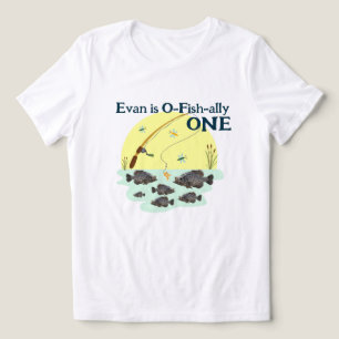 Fishing One Kid's First Birthday Crappie Pan Fish Tri-Blend Shirt