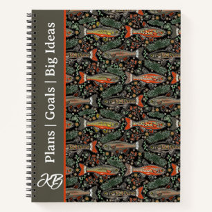 Fishing Orange Grey Trout Personalized Journal