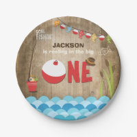 Fishing Paper Plates Boy Birthday Big one Reeling