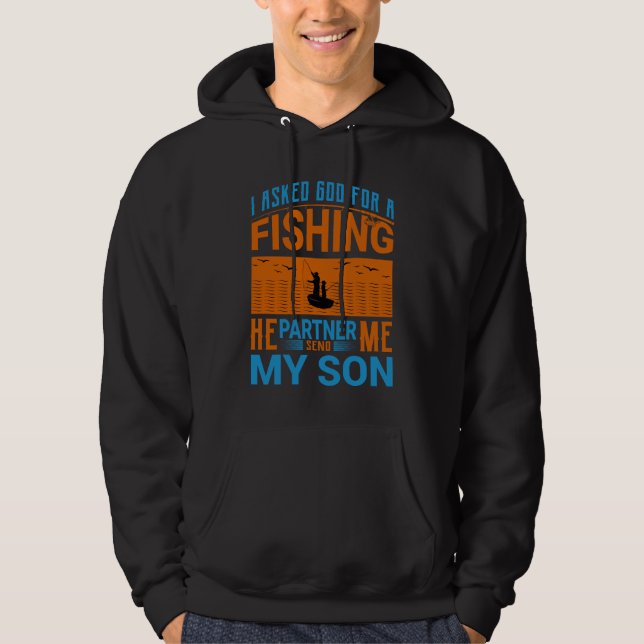 Fishing Partner Father-Son Design Hoodie (Front)