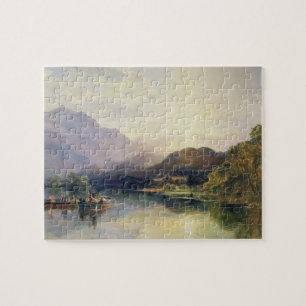 Fishing Party at Loch Achray, with a View of Ben V Jigsaw Puzzle