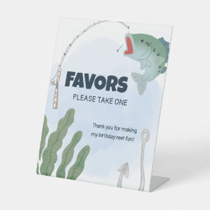 Fishing Party Napkins Pedestal Sign