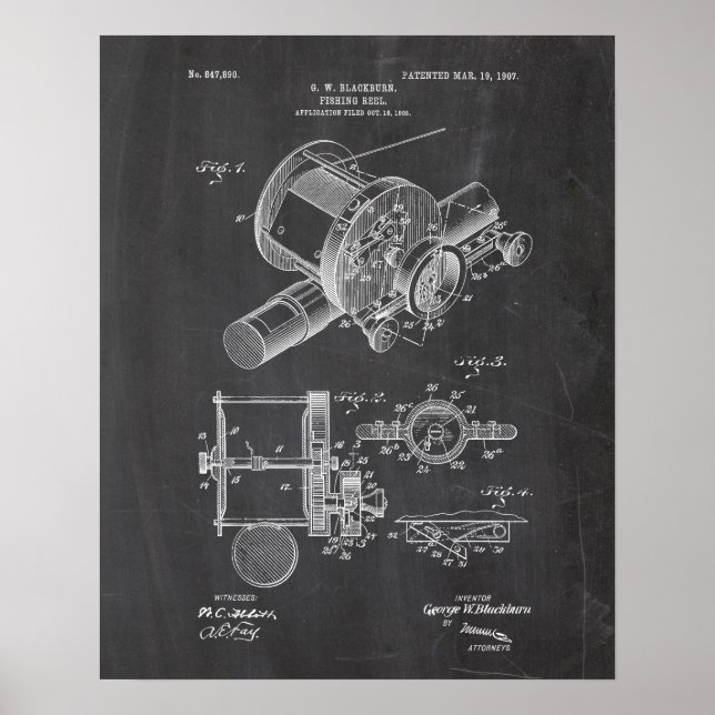 Fishing Patent Poster (Front)