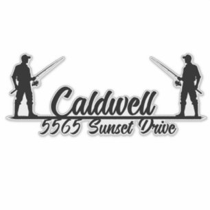 Fishing Personalized Address Mailbox Sticker