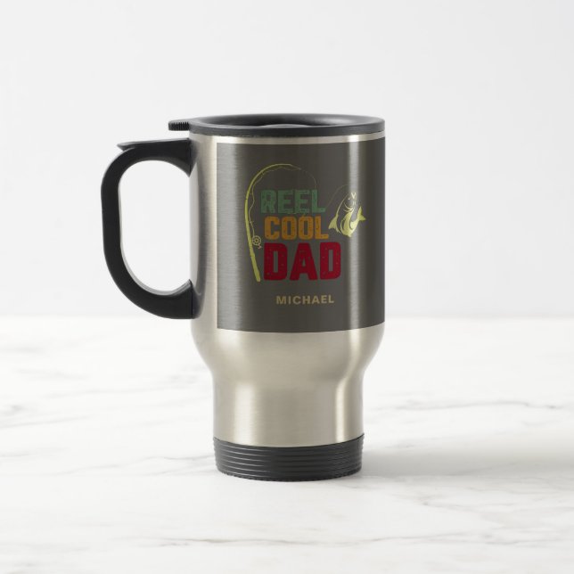 Fishing Personalized Coffee Travel Mug (Left)