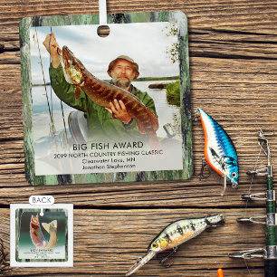 Fishing Photo Fish Award Keepsake Metal Ornament