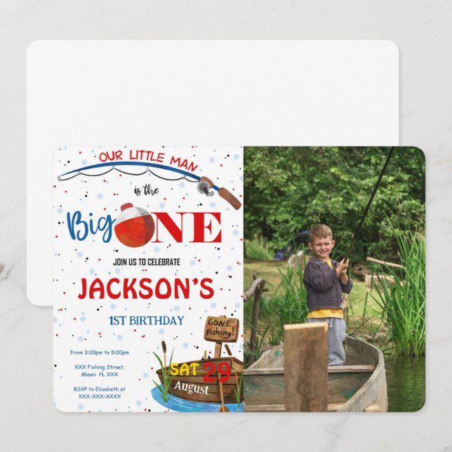 Fishing Photo Invitation (Front/Back)
