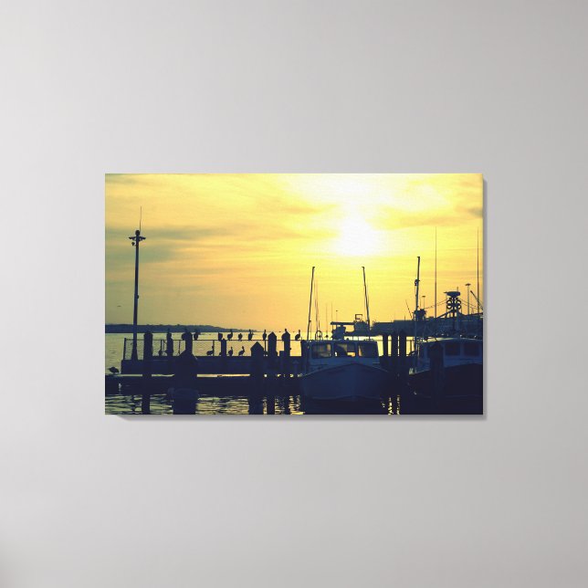 Fishing Pier Art Canvas Print (Front)