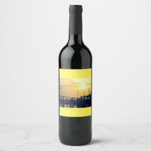 Fishing Pier Wine Label