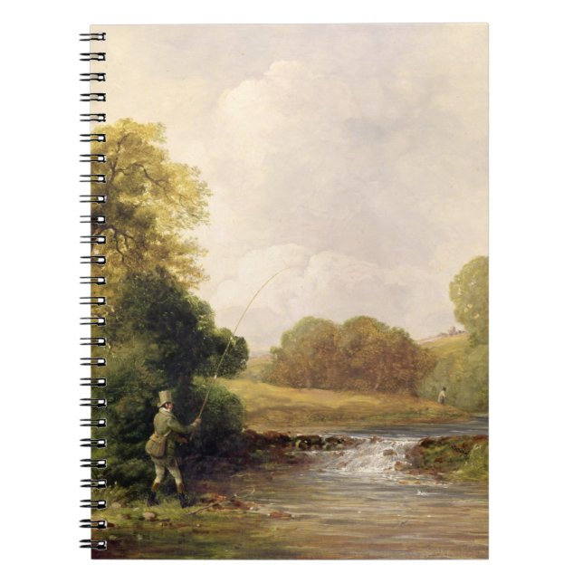 Fishing: Playing a Fish (oil on canvas) Notebook (Front)