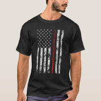 Fishing Pole American Flag gift for Fisherman