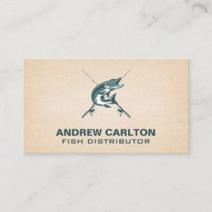 Fishing Poles   Large Mouth Bass Fish Business Card