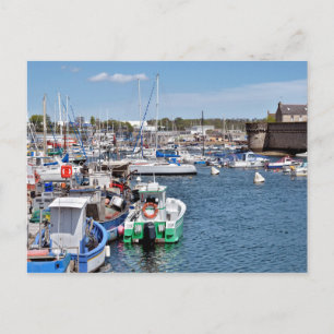 Fishing port of Concarneau in France Postcard