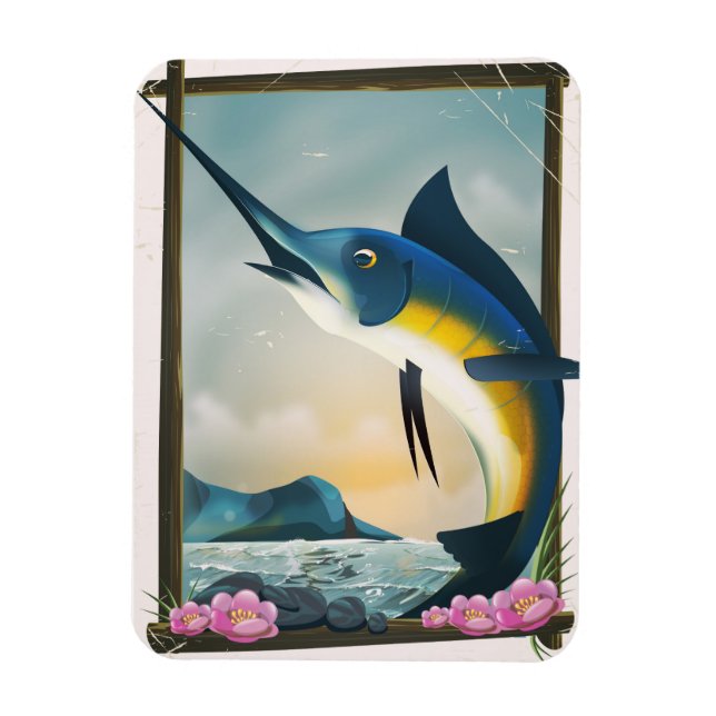 Fishing poster magnet (Vertical)