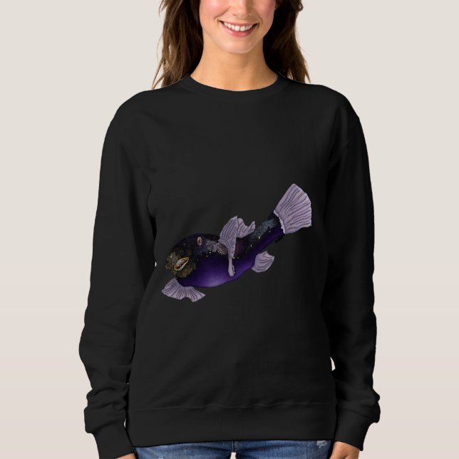 Fishing Pufferfish 68 Sweatshirt (Front)