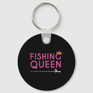 Fishing Queen - Funny Fisher Lady Apparel Gift Keychain